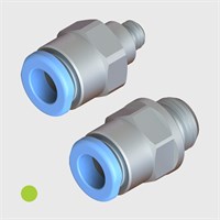 Oxygen Compatible Nickel Plated Brass Straight Adapters, EPDM Seal - 6.0mm to Various Sizes